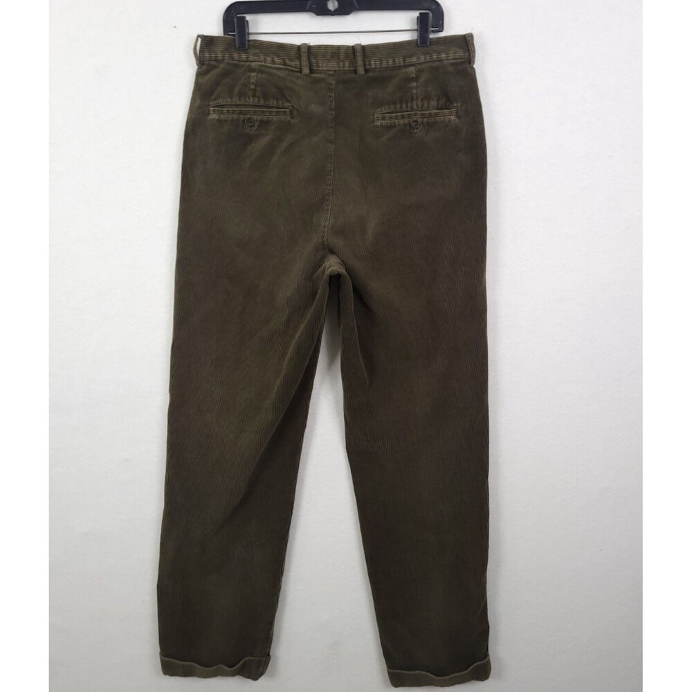 Vintage Gap Corduroy Pants Mens Size 36x34 Olive Green Pleated Relaxed Baggy Y2K - Picture 8 of 13